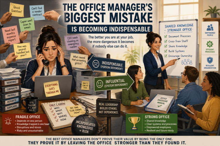The Office Manager’s Biggest Mistake Is Becoming Indispensable